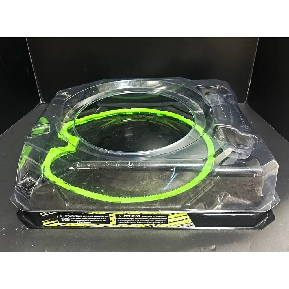 Beyblade X Stadium Arena Black Green Beystadium Hasbro Takara Tomy 2 Clips